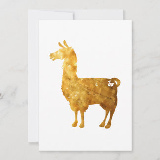 Invitation Gold Llama