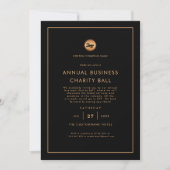 Invitation Gold Logo Minimalist Entreprise Business Event Par (Devant)