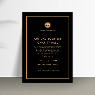 Invitation Gold Logo Minimalist Entreprise Business Event Par