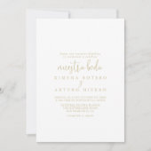 Invitation Gold Love Script fantaisie Nuestra Boda Mariage (Devant)