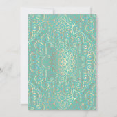 Invitation Gold Mandala Mint Green First Holy Communion (Dos)