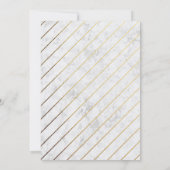 Invitation Gold & Marble | Mariage Classique Fiançailles (Dos)