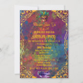 Invitation Gold Mardi Gras Masquerade 50e anniversaire (Devant)