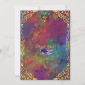 Invitation Gold Mardi Gras Masquerade 50e anniversaire (Dos)