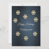 Invitation Gold marine bleu entreprise fête de Noël (Dos)