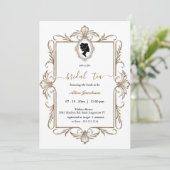 Invitation Gold Marmol vintage douche nuptiale (Debout devant)