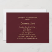 Invitation Gold/Maroon Man Silhouette 2025 Graduation Party (Dos)