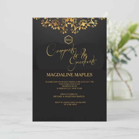 Invitation Gold Marquee (Debout devant)