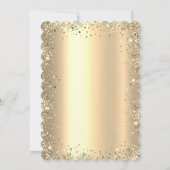 Invitation Gold Metallic Glitter 50th Wedding Anniversary (Dos)