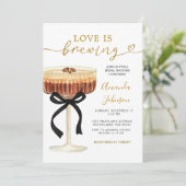 Invitation Gold Modern Coffee Martini Bridal Shower (Debout devant)