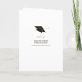 Invitation Gold Modern Textured Photo Graduation (Dos)