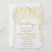 Invitation Gold Modern Typografy Wedding Invite (Devant)