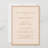 Invitation Gold Modern Typographie simple Diplôme photo (Dos)