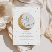 Invitation Gold Moon et étoiles Baby shower neutre pour les f