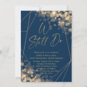 Invitation Gold & Navy Nous faisons toujours le 50e anniversa (Devant)