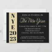 Invitation Gold New Years Eve (Devant)