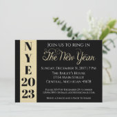 Invitation Gold New Years Eve (Debout devant)