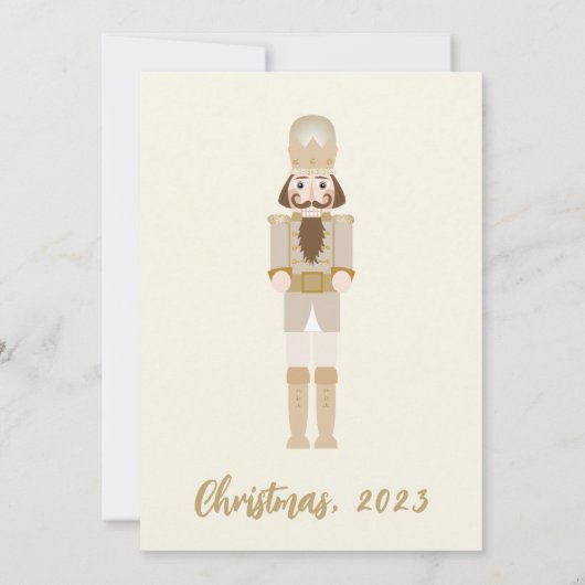 INVITATION GOLD NOËL NUTCRACKER FÊTE DE FÊTE NUTCRACKER (Dos)
