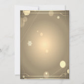 Invitation Gold, Noël Ornements Société Fête de Noël (Dos)
