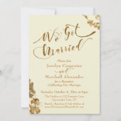 Invitation Gold Nous nous sommes mariés avec des plantes, ivo (Devant)