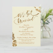 Invitation Gold Nous nous sommes mariés avec des plantes, ivo (Debout devant)