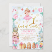 Invitation Gold Number Nutcracker Land of Sweets 1er annivers (Devant)