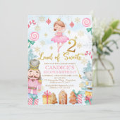 Invitation Gold Number Nutcracker Land of Sweets 2e anniversa (Debout devant)