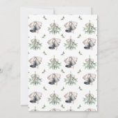 Invitation Gold Nutcracker and Mistletoe Christmas  (Dos)