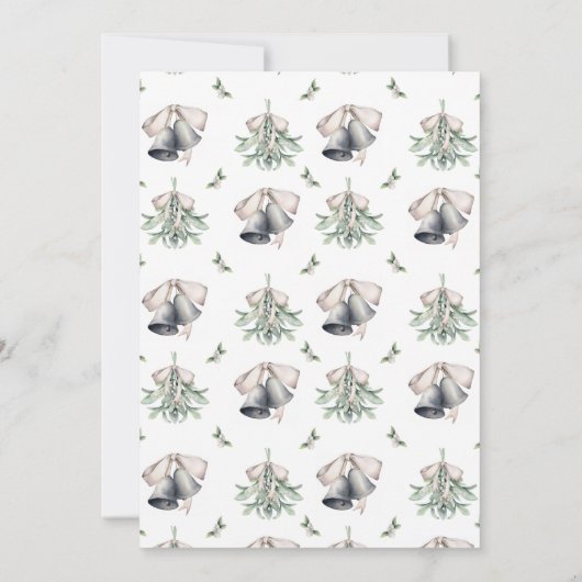 Invitation Gold Nutcracker and Mistletoe Christmas  (Dos)