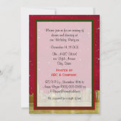 Invitation Gold NYC Skyline Christmas Red Starry (Dos)