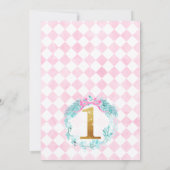 Invitation Gold One Land de sucreries Nutcracker Anniversaire (Dos)