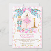 Invitation Gold One Nutcracker Land of Sweets Anniversaire (Devant)