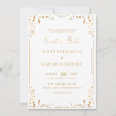 Invitation Gold Orament Corner Espagnol Nuestra Boda (Devant)