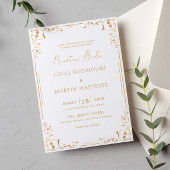 Invitation Gold Orament Corner Espagnol Nuestra Boda