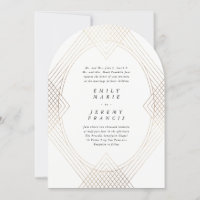 Gold Oval Simple Moderne Gatsby Mariage Arch