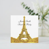 Invitation Gold Paris France Skyline #2 Sweet 16 SQ (Debout devant)