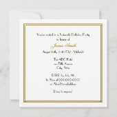 Invitation Gold Paris France Skyline #2 Sweet 16 SQ (Dos)