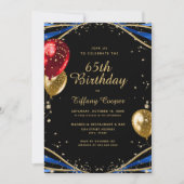 Invitation Gold Parties scintillant Agate 65e anniversaire (Devant)