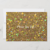 Invitation Gold Parties scintillant Be My Bridesmaid (Dos)