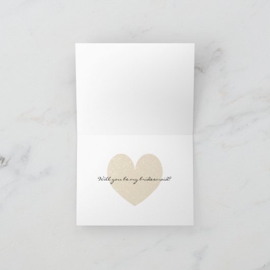 Invitation Gold parties scintillant coeur Serez-vous mes cart (Intérieur)