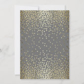 Invitation Gold Parties scintillant Confetti Vintage Engageme (Dos)