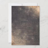 Invitation Gold Parties scintillant Floral Rustic Country Ann (Dos)