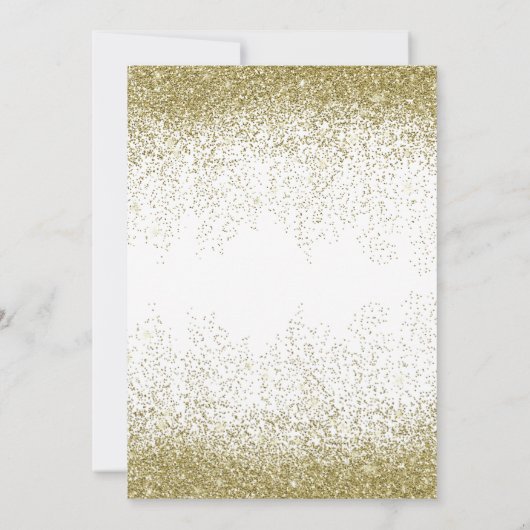 Invitation Gold Parties scintillant Foil Balloon 1er annivers (Dos)