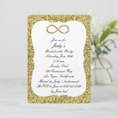 Invitation Gold Parties scintillant Gold Infinity Bachelorett (Debout devant)
