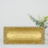 Invitation Gold Parties scintillant Golden Ticket Party (Debout devant)
