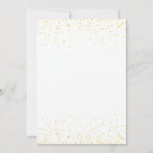 Invitation Gold Parties scintillant Jaune Floral fête d'anniv (Dos)