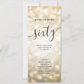 Invitation Gold Parties scintillant Lights 60e Anniversaire P (Devant)