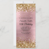 Invitation Gold Parties scintillant Pink Foil 50e anniversair (Devant)