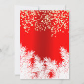Invitation Gold parties scintillant pins rouges vacances d'hi (Dos)