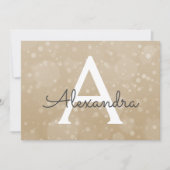 Invitation Gold Parties scintillant Sweet 16 Enregistrer la d (Devant)